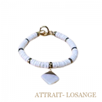 Bracelet en coquillage blanc